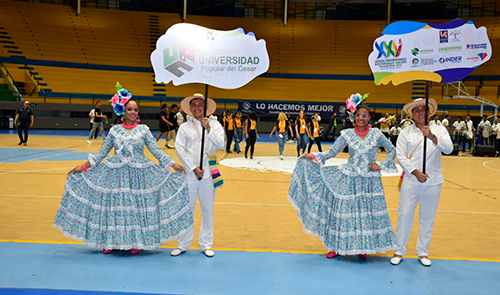 Con bailes y acordeón UPC dio la bienvenida a las delegaciones que competirán en los Juegos Regionales de ASCUN