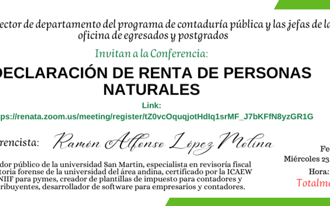 CONFERENCIA DECLARACIÓN DE RENTA DE PERSONAS NATURALES