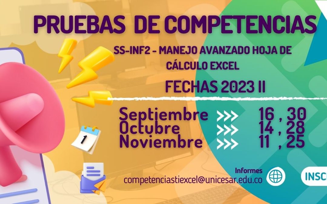PRUEBA DE COMPETENCIAS – MANEJO AVANZADO HOJAS DE CALCULO EXCEL