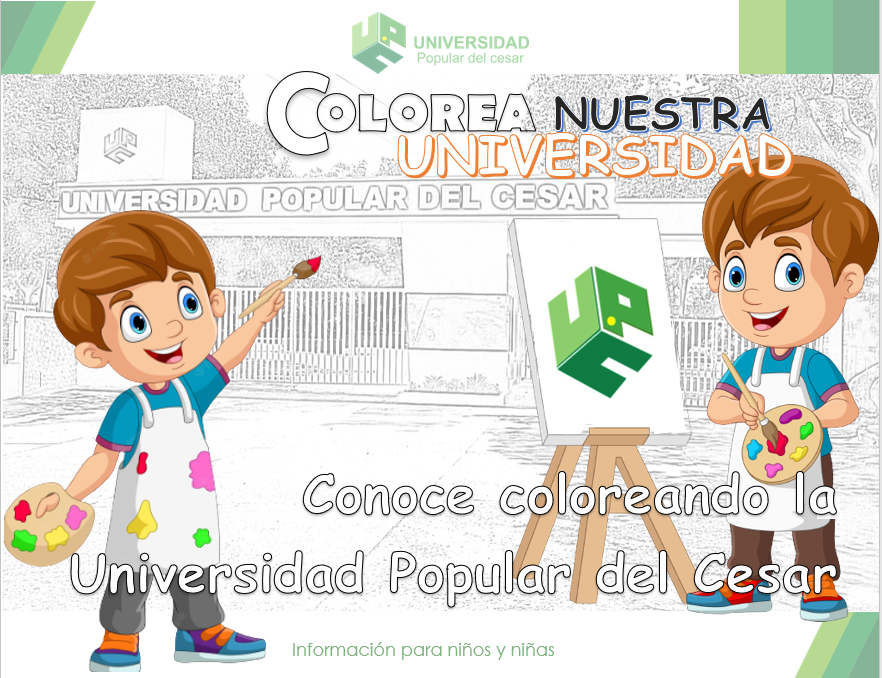 caricatura de niños coloreando