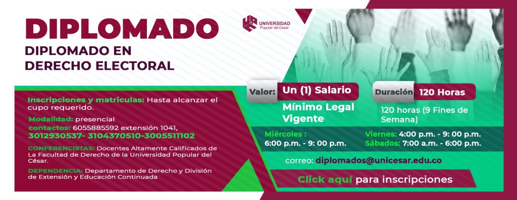 Banner Diplomado en derecho electoral