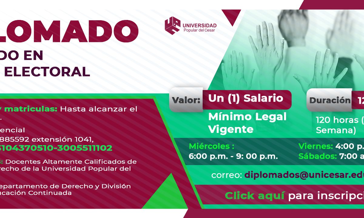 Banner Diplomado en derecho electoral
