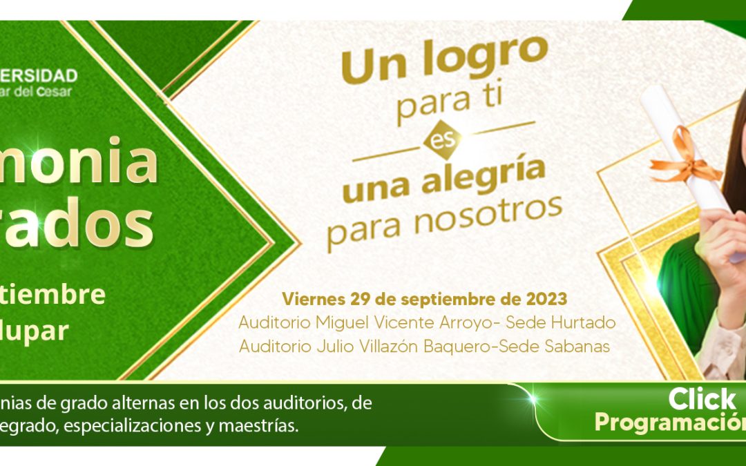 PROGRAMACIÓN CEREMONIA DE GRADOS