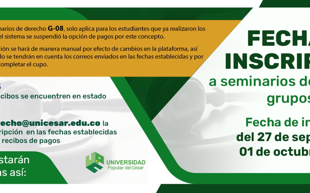 SEMINARIOS DE DERECHO GRUPOS 08-2023