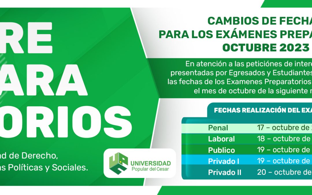 CALENDARIO DE PREPARATORIOS 2023 – II