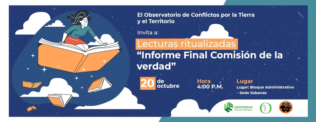 Banner Lecturas ritualizadas informe final comisiรณn de la verdad