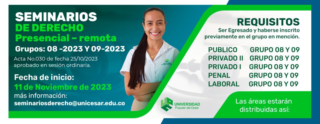 Banner Seminarios de Derecho