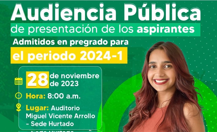 El 28 de noviembre la UPC anunciará nuevos admitidos en pregrado para el periodo 2024-I