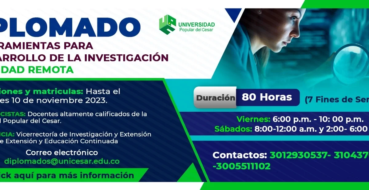 Banner Diplomado en herramientas para el desarrollo de la investigación