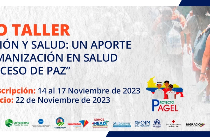 Banner Curso taller “migración y salud: un aporte a la humanización en salud y al proceso de paz”