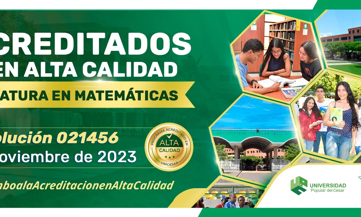 Banner Licenciatura en Matemáticas, Acreditada en Alta Calidad