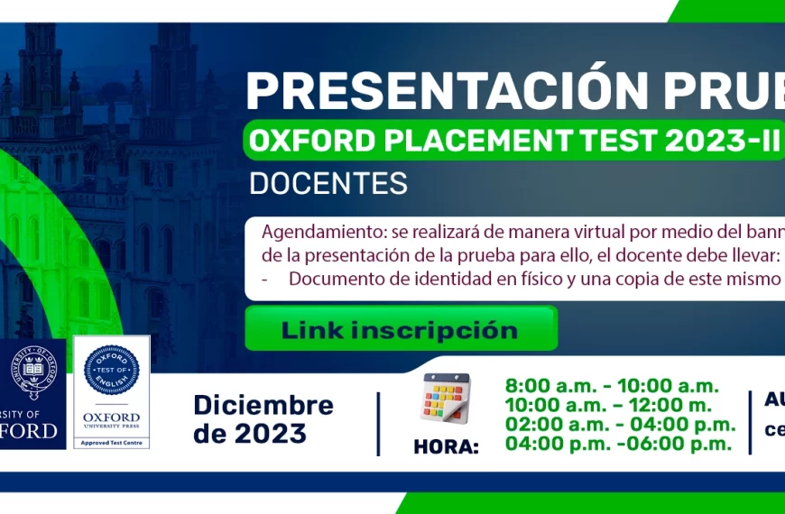 Banner PRESENTACION PRUEBA OXFORD DOCENTES