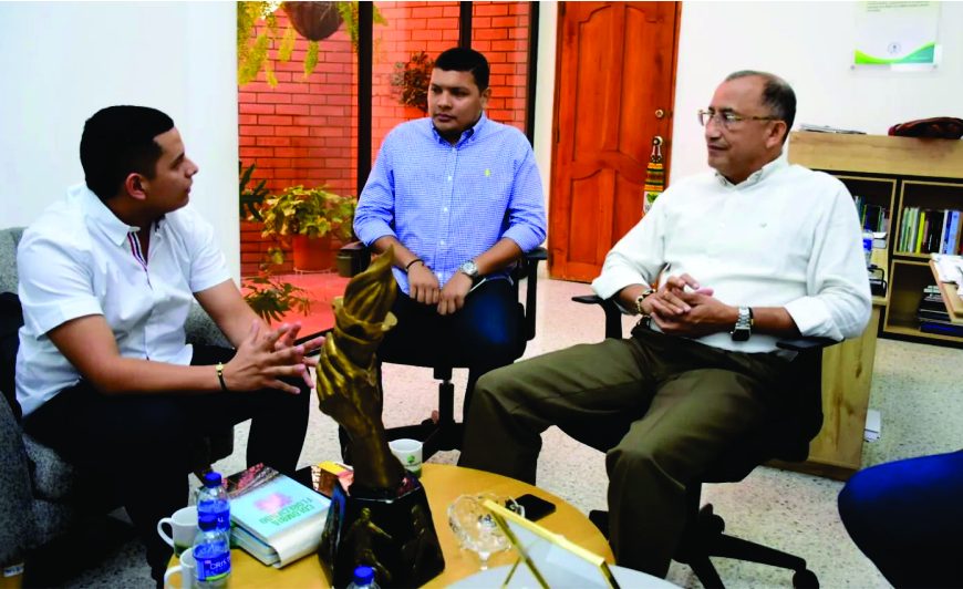 Rector de la UPC y el director del INDER trabajaran de la mano por el deporte de Valledupar.