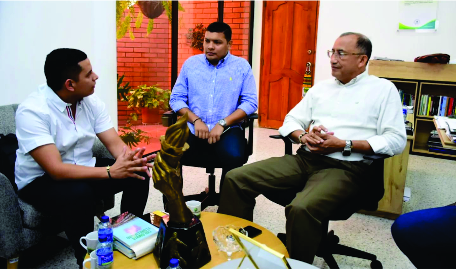 Rector de la UPC y el director del INDER trabajaran de la mano por el deporte de Valledupar.