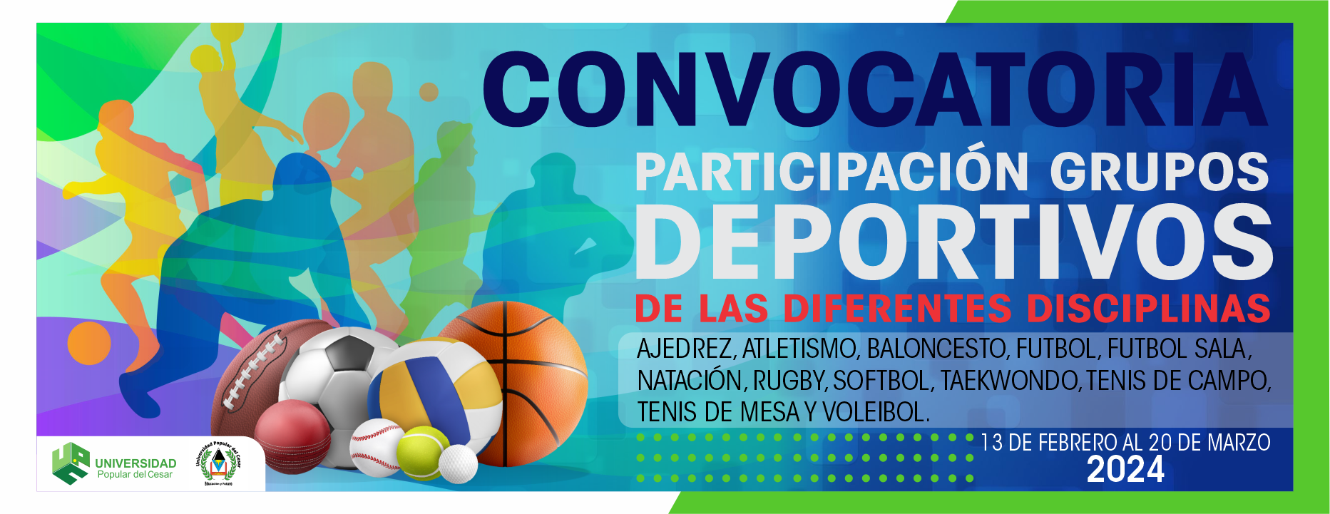 CONVOCATORIA PARTICIPACIÓN GRUPOS DEPORTIVOS Banner Convocatoria deportiva