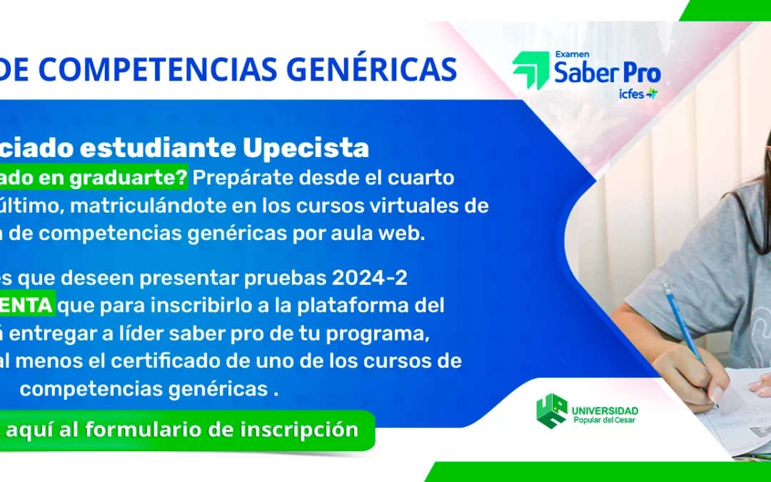 CURSOS DE COMPETENCIAS GENÉRICAS SABER PRO