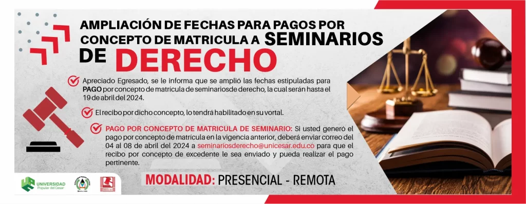 Banner Seminarios de Derecho