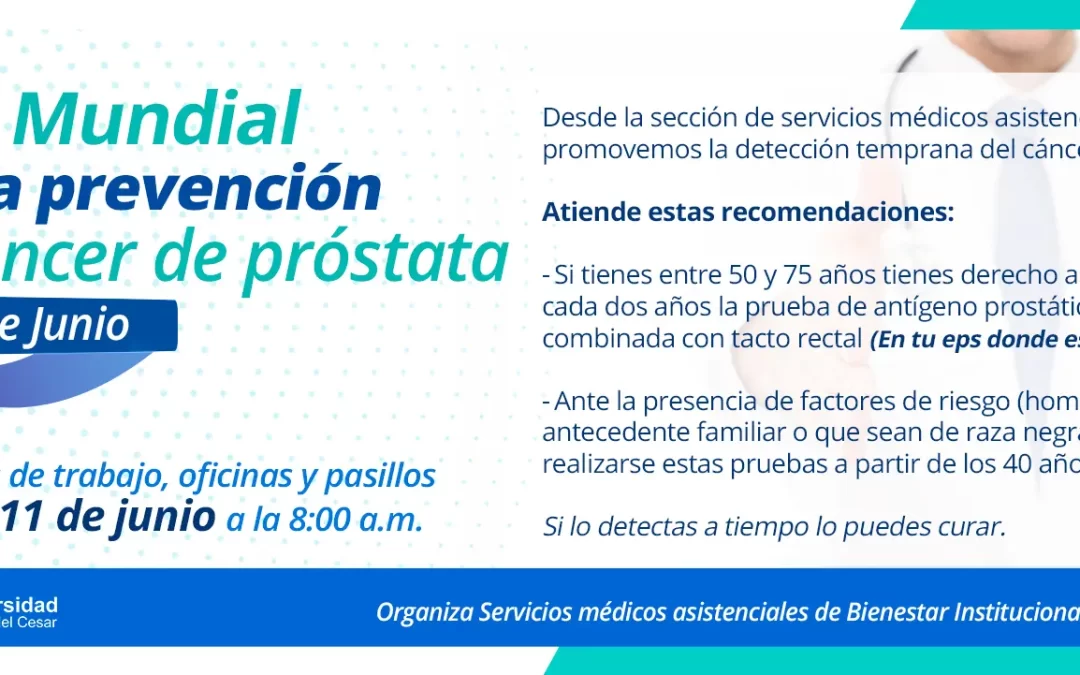 DÌA MUNDIAL DE LA PREVENCIÒN DEL CÀNCER DE PRÒSTATA 11 DE JUNIO DE 2024