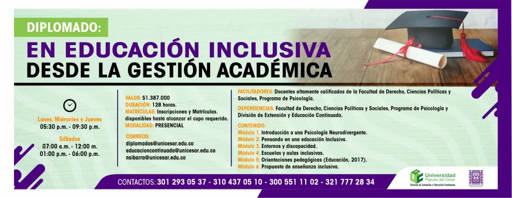 DIPLOMADO EN EDUCACIÓN INCLUSIVA DESDE LA GESTIÓN ACADÉMICA