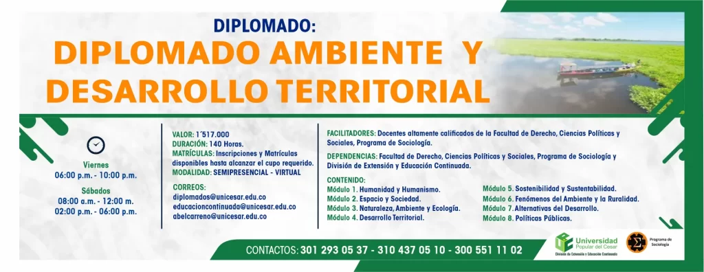 DIPLOMADO AMBIENTE Y DESARROLLO TERRITORIAL