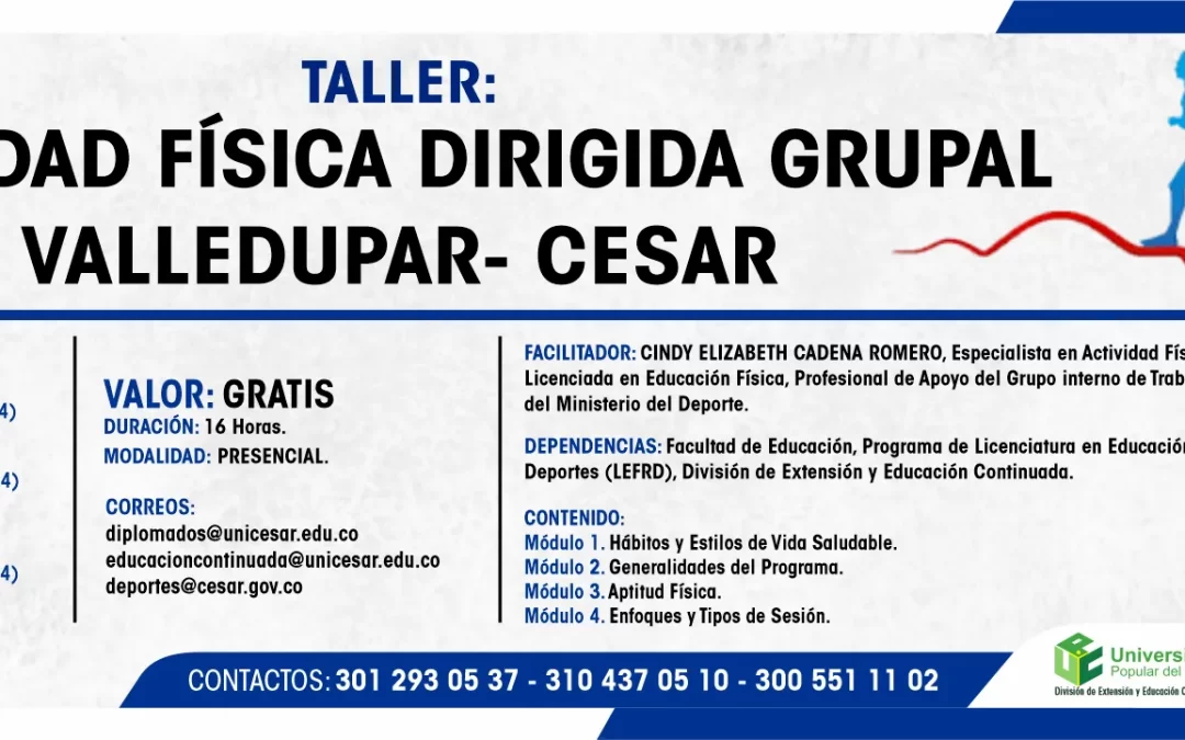 TALLER DE ACTIVIDAD FISICA DIRIGIDA GRUPAL