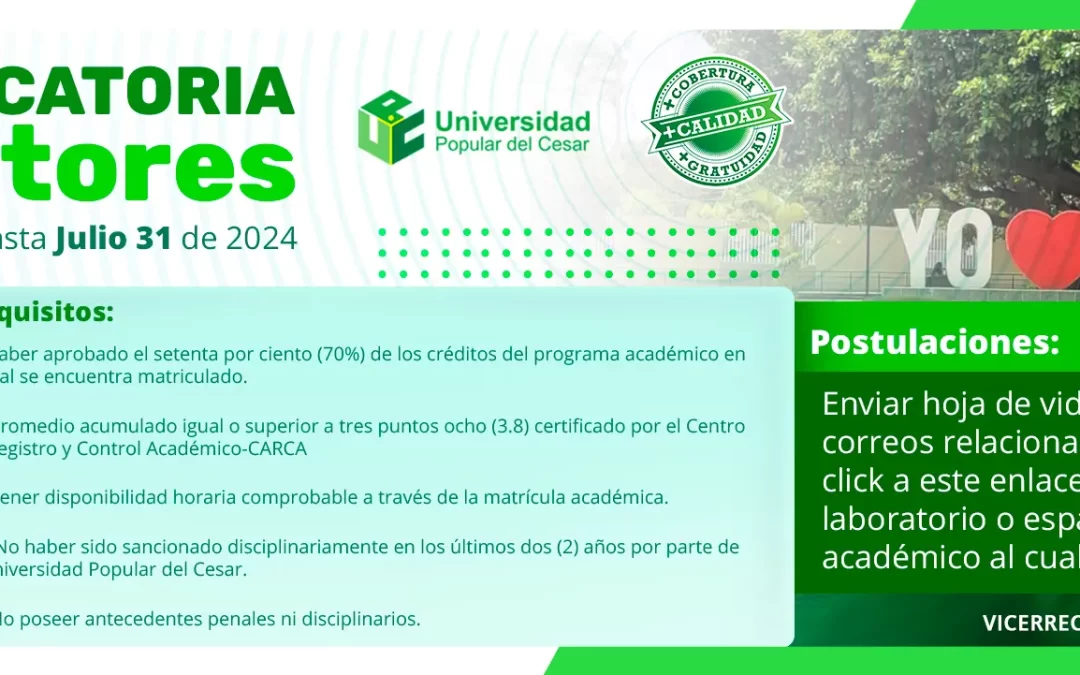 CONVOCATORIA MONITORES 2024 – 2