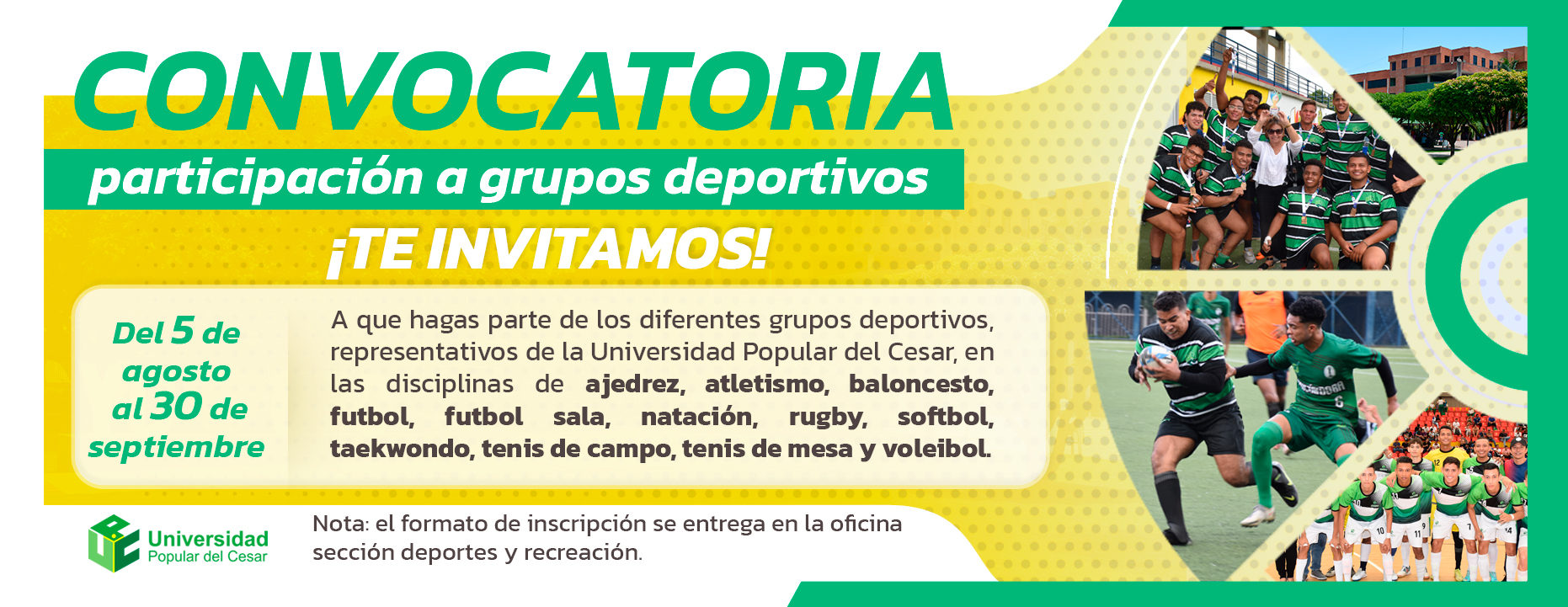 EVENTO 03 Banner Grupos deportivos