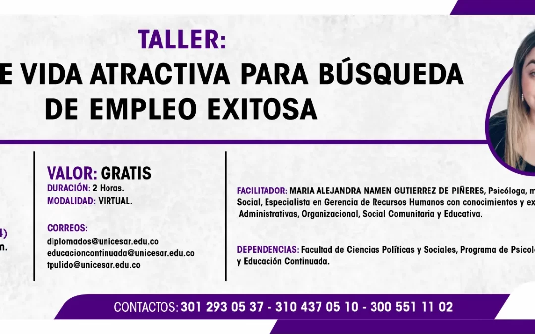 TALLER HOJA DE VIDA ATRACTIVA PARA BUSQUEDA DE EMPLEO