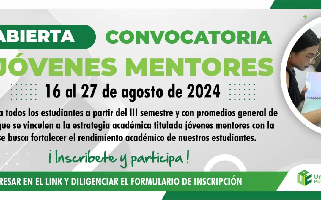 CONVOCATORIA JOVENES MENTORES 2024 – 2