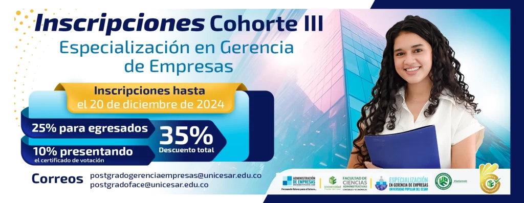 Banner Inscripción Gerencia de Empresas