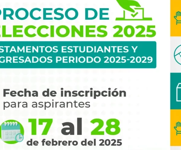 Este lunes 17 de febrero se abren las inscripciones para los aspirantes a ser elegidos como representantes de los Estudiantes y Egresados ante los cuerpos colegiados