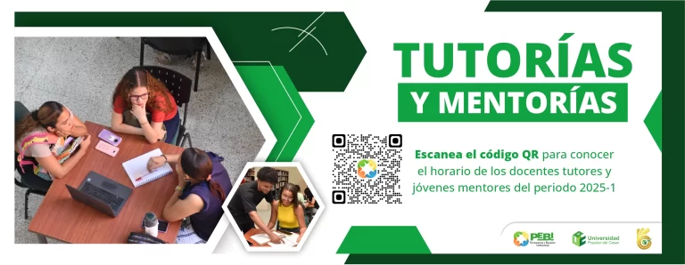 Tutorías y mentorías, escanea el código QR para conocer el horario de los docentes tutores y jóvenes mentores del periodo 2025-1