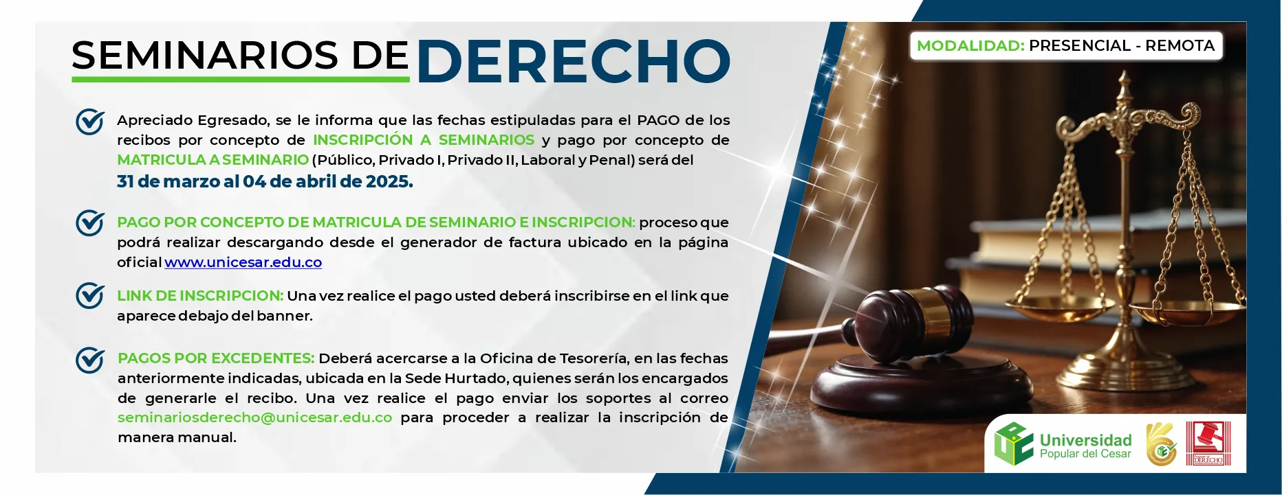 Seminarios de Derecho