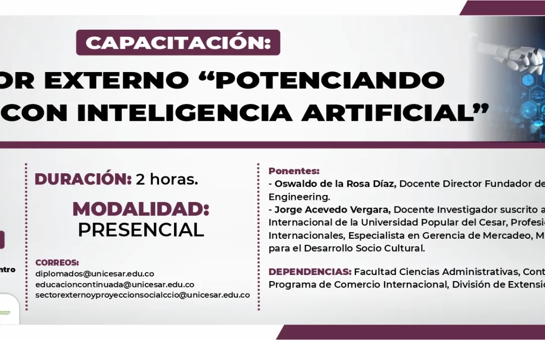 CAPACITACIÓN SECTOR EXTERNO “POTENCIANDO VENTAS CON INTELIGENCIA ARTIFICIAL”