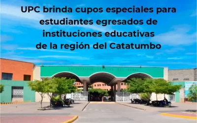 UPC brinda cupos especiales para estudiantes egresados de instituciones educativas de la región del Catatumbo