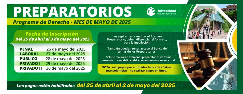 Banner Preparatorios mayo 2025, calendario de exámenes preparatorios. fecha de inscripción del 23 de abril al 03 de mayo de 2025