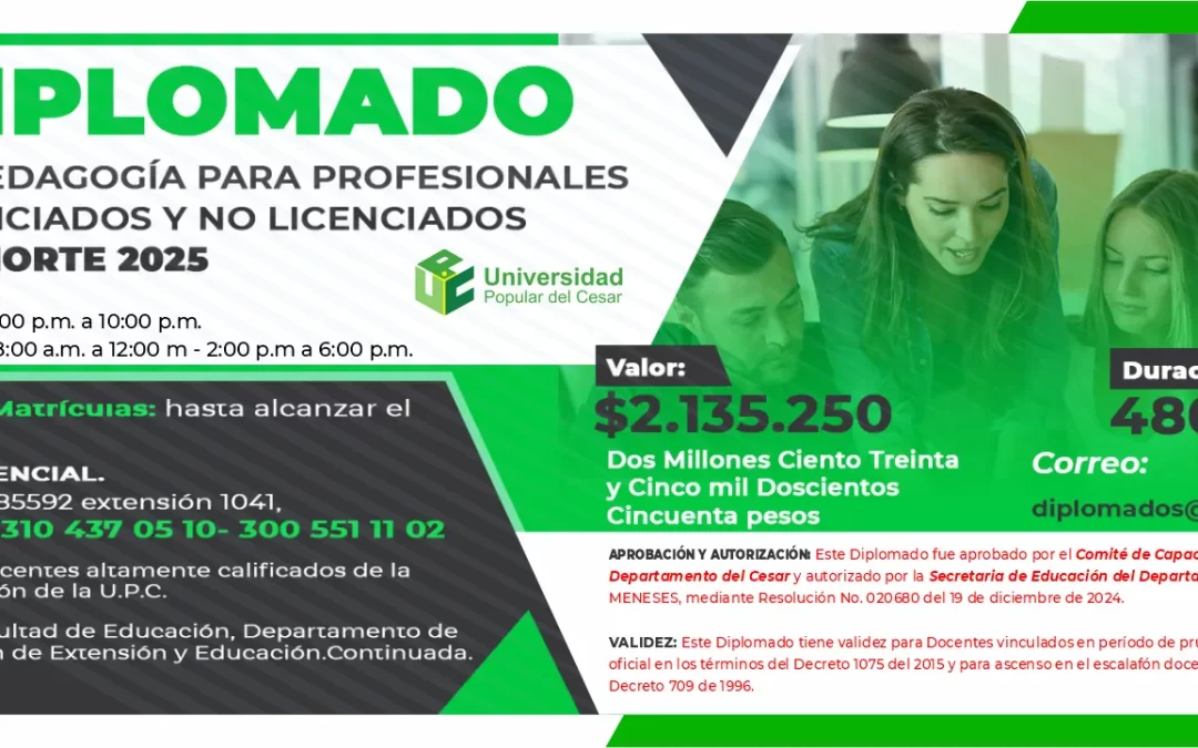DIPLOMADO EN PEDAGOGÍA PARA PROFESIONALES LICENCIADOS Y NO LICENCIADOS
