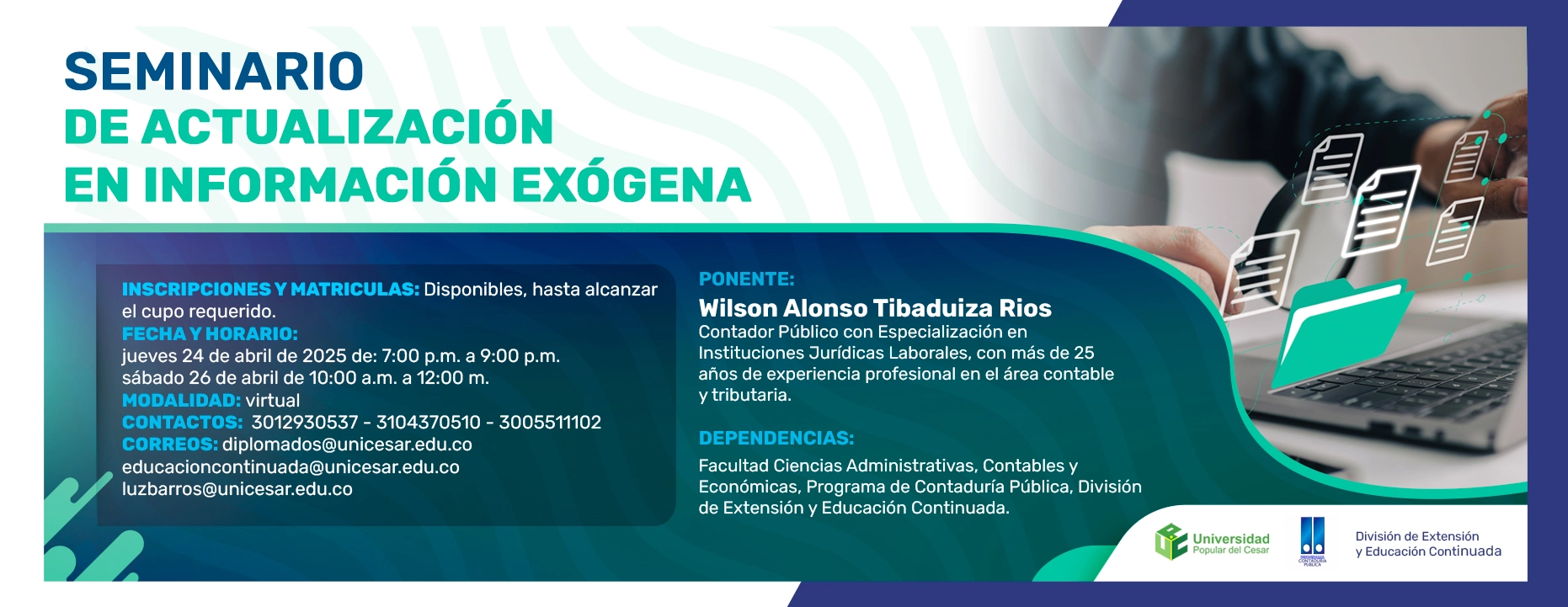 Seminario de actualización en información exógena 24 de abril de 2025 modalidad virtual