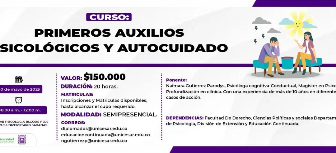 CURSO DE PRIMEROS AUXILIOS PSICOLÓGICOS Y AUTOCUIDADO