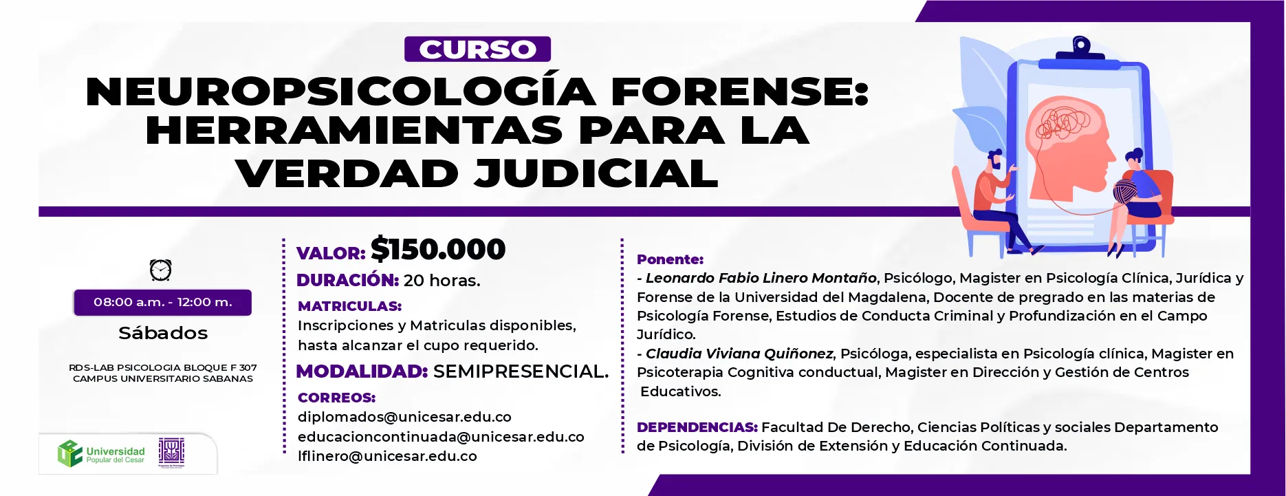 Curso neuropsicología forense: Herramientas para la verdad judicial