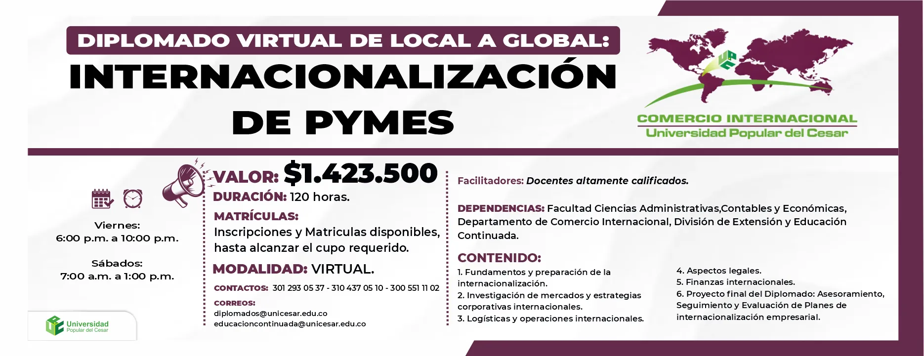 Diplomado virtual de local a global: Internacionalización de pymes