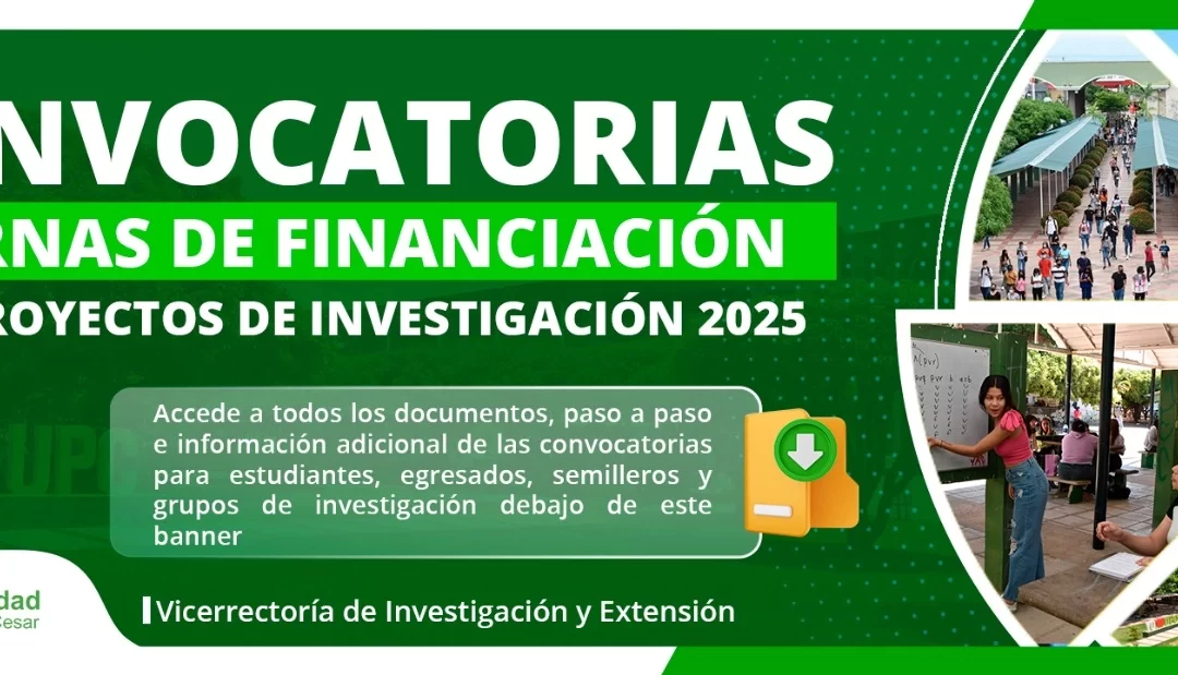 CONVOCATORIAS INTERNAS DE FINANCIACIÓN PARA PROYECTOS DE INVESTIGACIÓN 2025