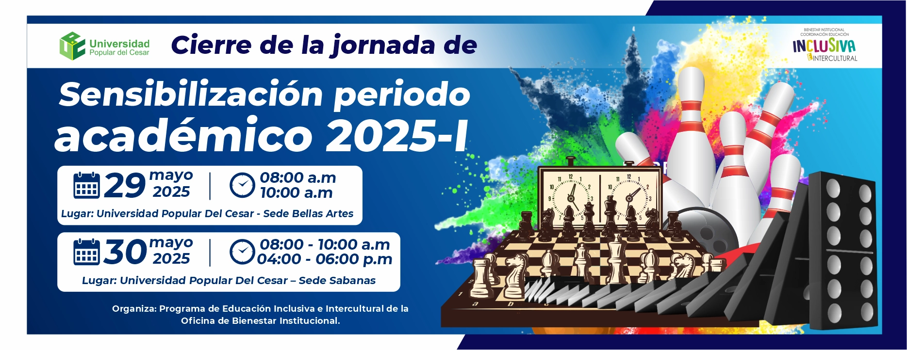 Cierre de la jornada de sensibilización periodo académico 2025-I