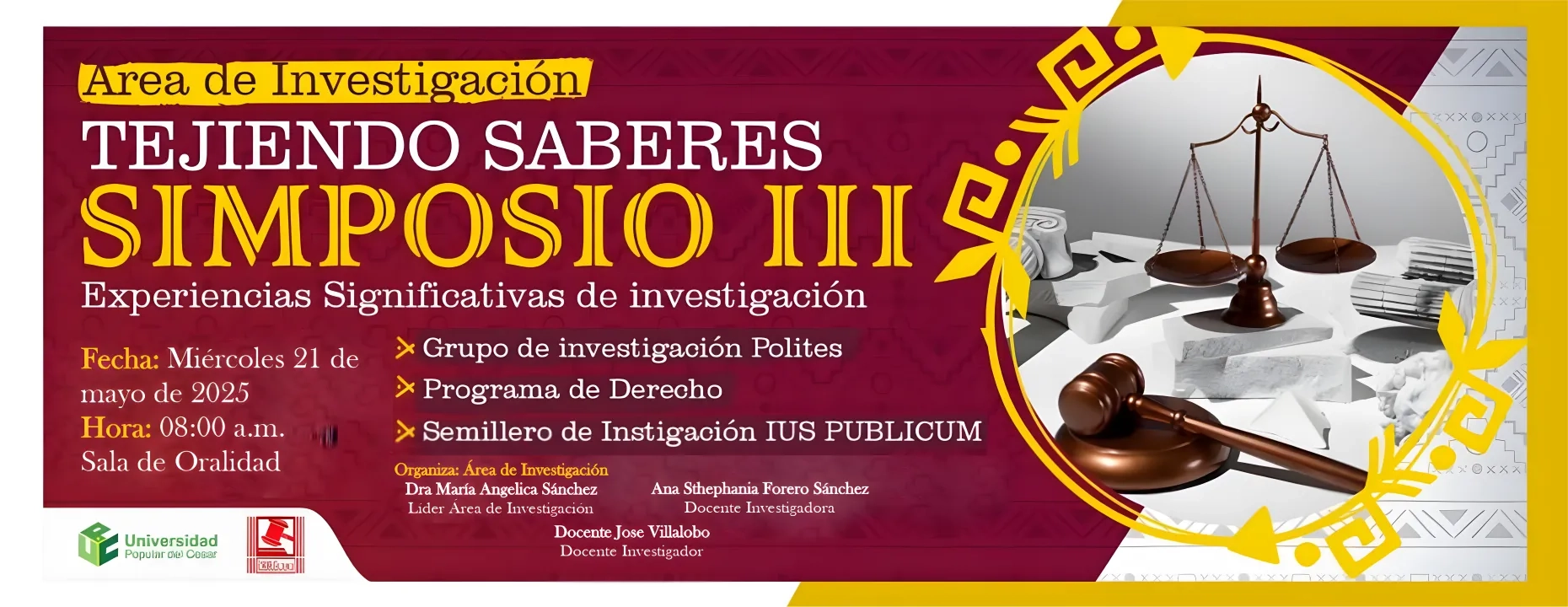 Área de investigación Tejiendo saberes: Simposio III experiencias significativas de investigación