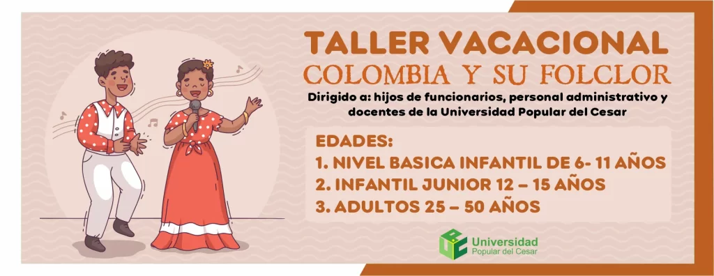 Taller vacacional Colombia y su folclor