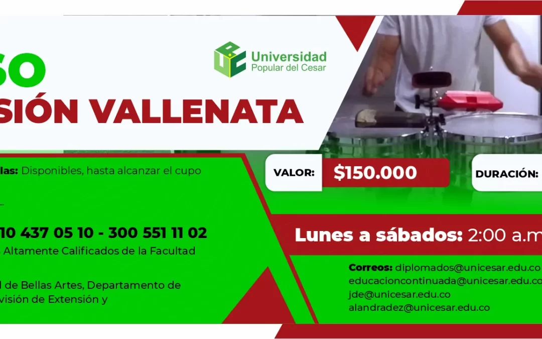 CURSO DE PERCUSIÓN VALLENATA
