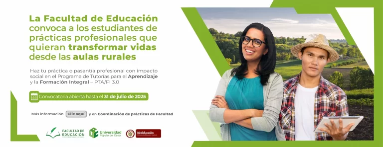 Convocatoria para estudiantes de prácticas profesionales que quieran transformar vidas desde las aulas rurales