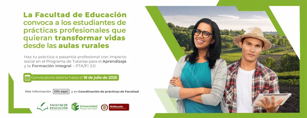 Convocatoria para estudiantes de prácticas profesionales que quieran transformar vidas desde las aulas rurales
