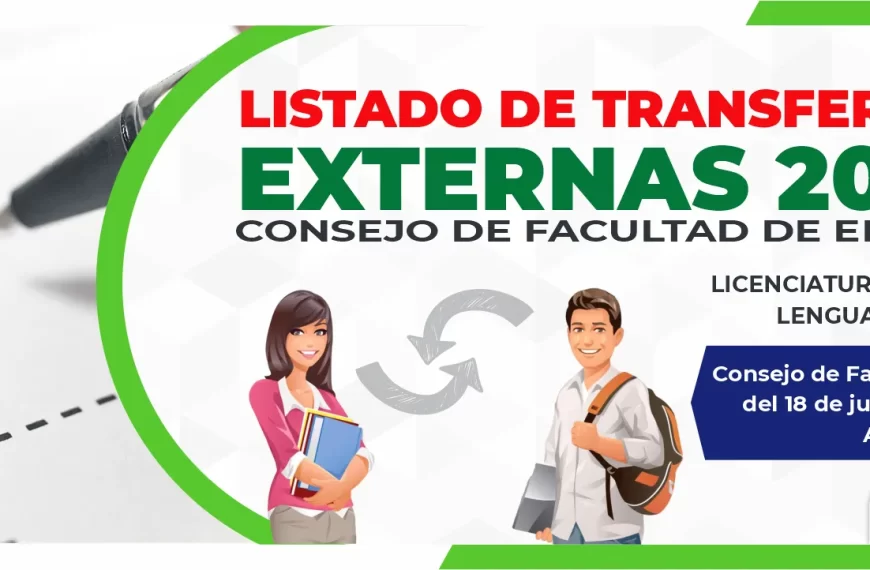 Listado de transferencias externas 2025 II, consejo de facultad de educación