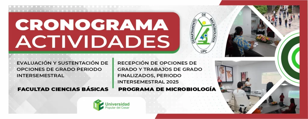 Cronograma de actividades evaluación y sustentación de opciones de grado periodo intersemestral facultad de ciencias básicas